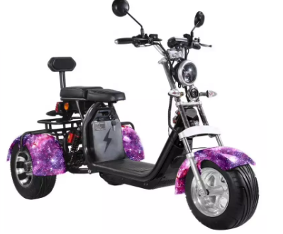 les personnes âgées de gros pneu de Citycoco de route de Harley Electric Scooter Bike Off de la roue 1000W 3 montent des tricycles 3