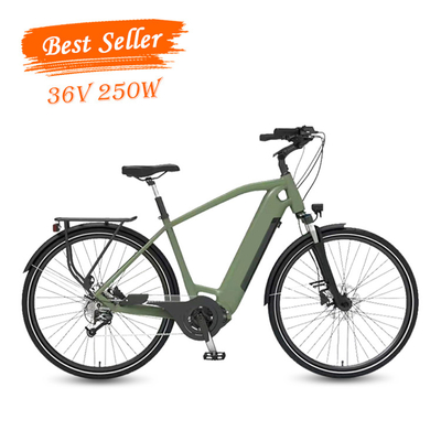 vélo électrique de ville de 250watt 36v frein à disque hydraulique d'alliage d'aluminium de 27,5 pouces